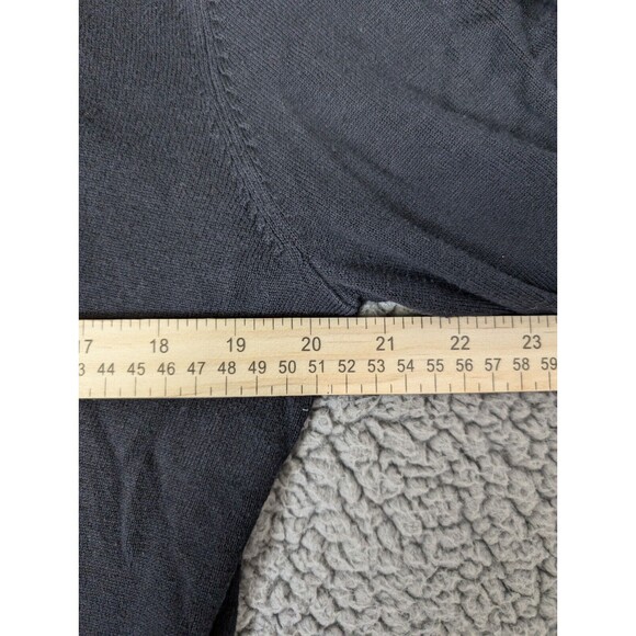 J. Jill Cardigan Womens 100% Cotton One Button Sweater Sz L Black Thread Detail - Picture 11 of 11